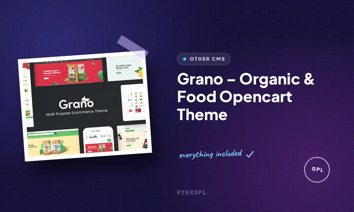 Grano – Organic & Food Opencart Theme