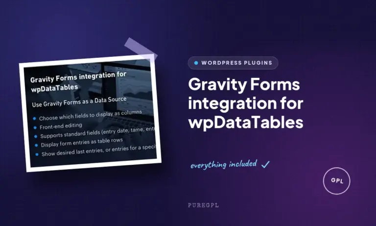gravity forms integration for wpdatatables