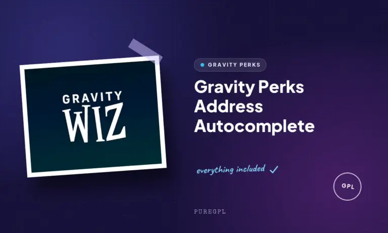 gravity perks address autocomplete