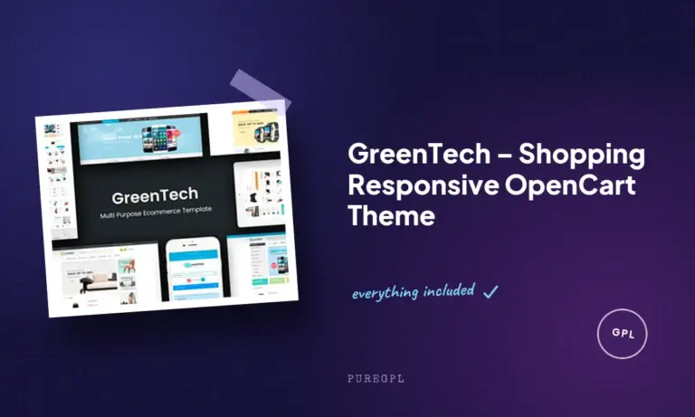 greentech shopping responsive opencart theme