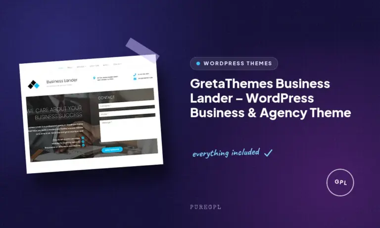 gretathemes business lander wordpress business agency theme