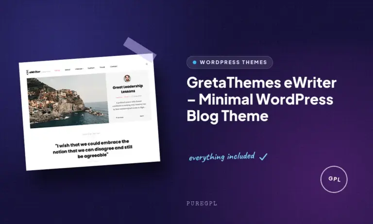 gretathemes ewriter minimal wordpress blog theme