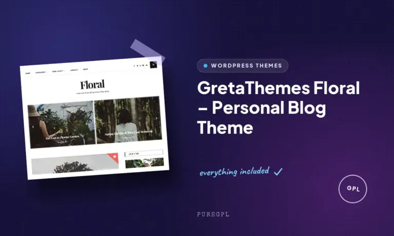 gretathemes floral personal blog theme