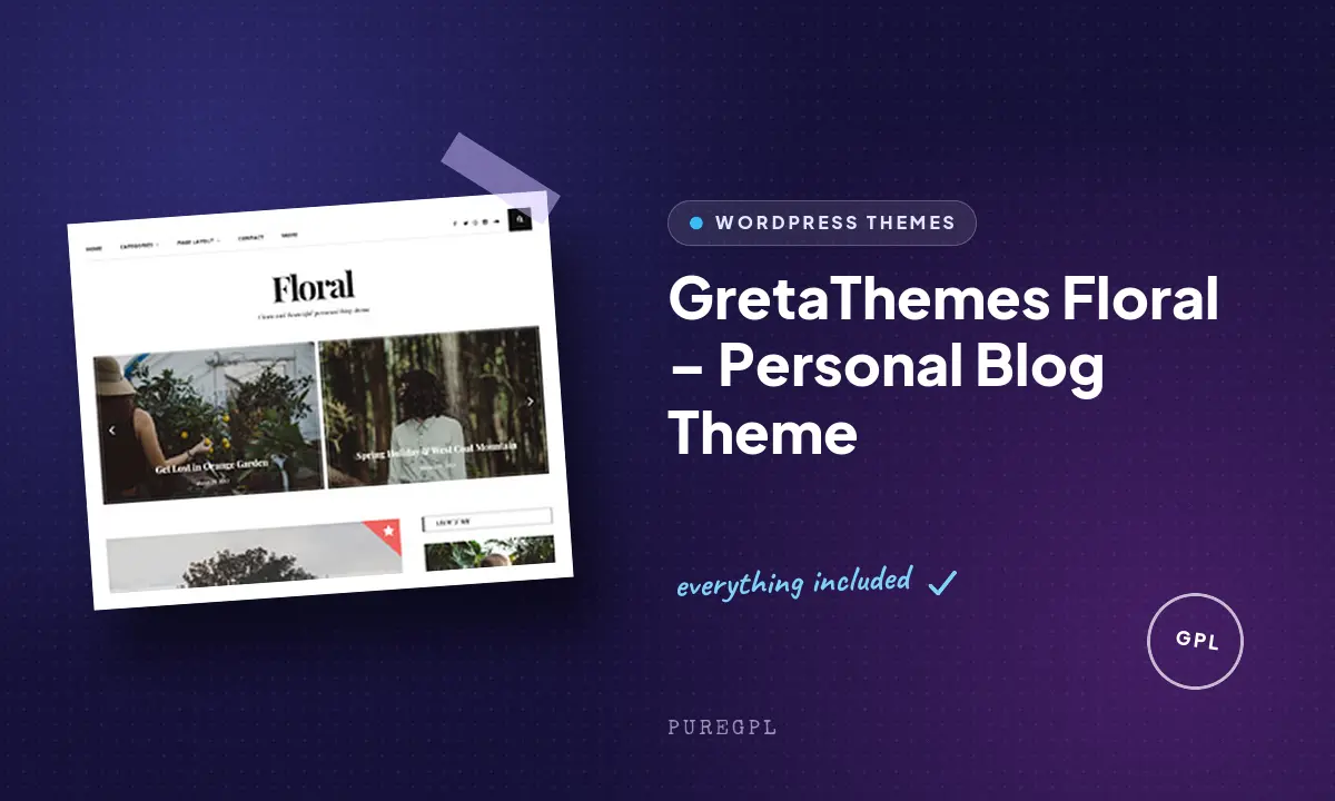 Gretathemes | Floral – Personal Blog Theme