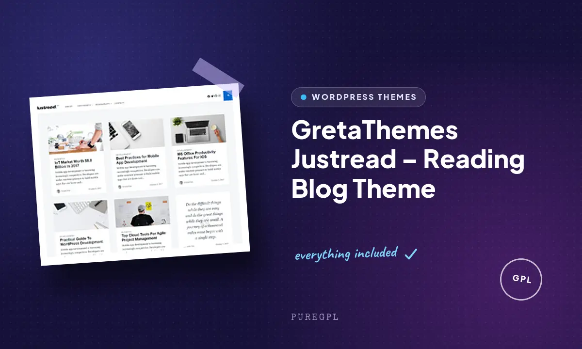 Gretathemes | Justread – Reading Blog Theme