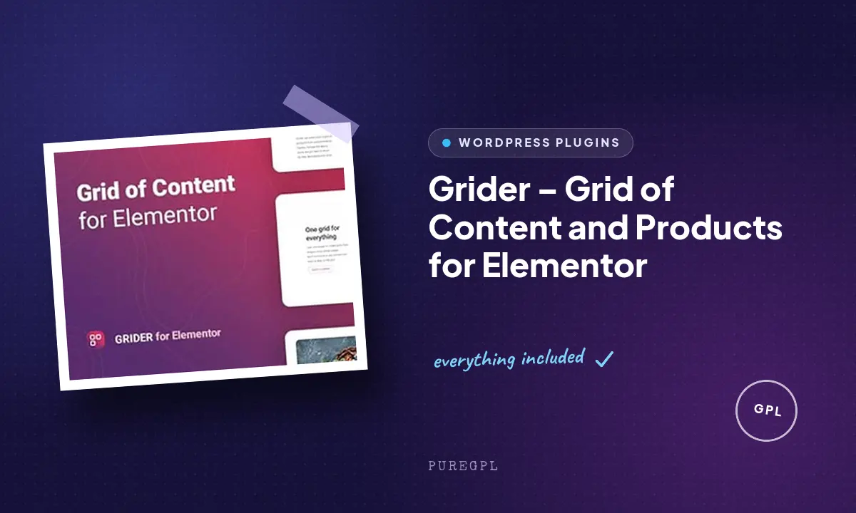 Grider – Grid of Content and Products for Elementor