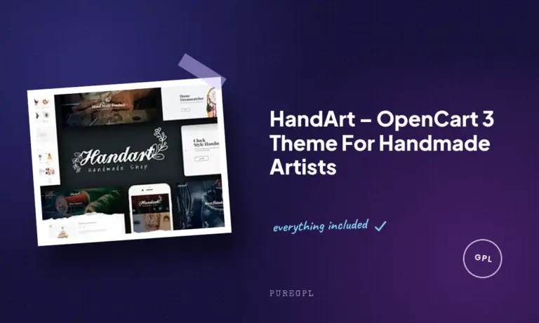 handart opencart 3 theme for handmade artists