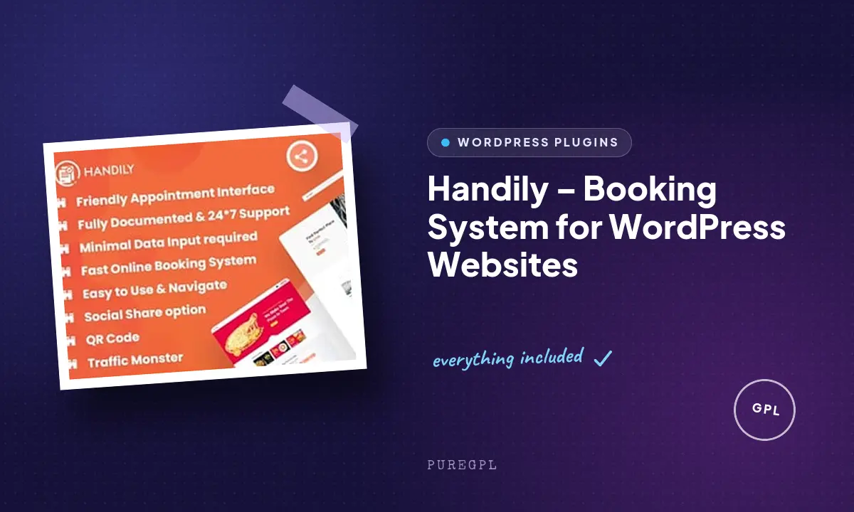 Handily – Booking System for WordPress Websites