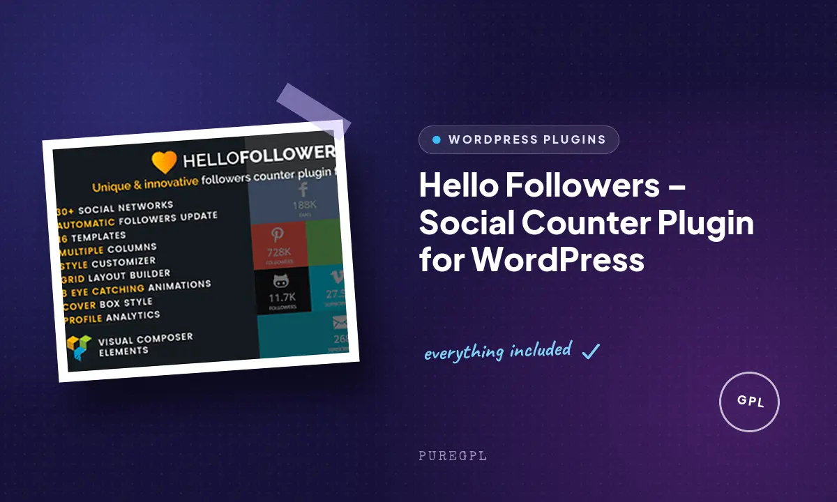 Hello Followers – Social Counter Plugin for WordPress