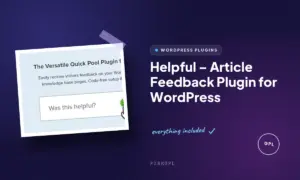 helpful article feedback plugin for wordpress