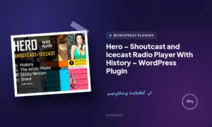 hero shoutcast and icecast radio player with history wordpress plugin
