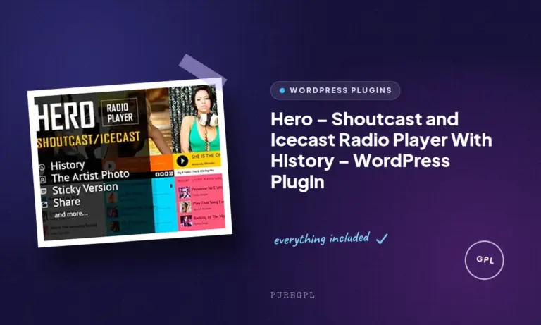 hero shoutcast and icecast radio player with history wordpress plugin
