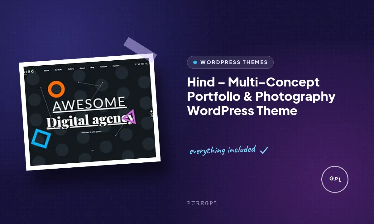 Hind – Multi-Concept Portfolio & Photography WordPress Theme