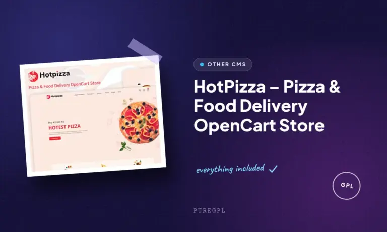 hotpizza pizza food delivery opencart store