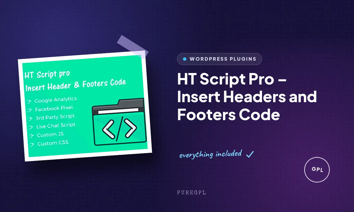 HT Script Pro – Insert Headers and Footers Code