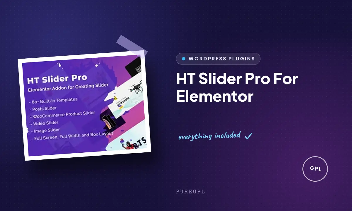 Codecanyon | HT Slider Pro For Elementor