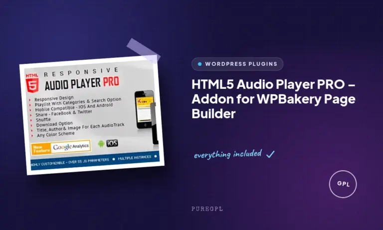 html5 audio player pro addon for wpbakery page builder