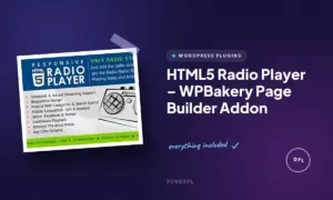 html5 radio player wpbakery page builder addon