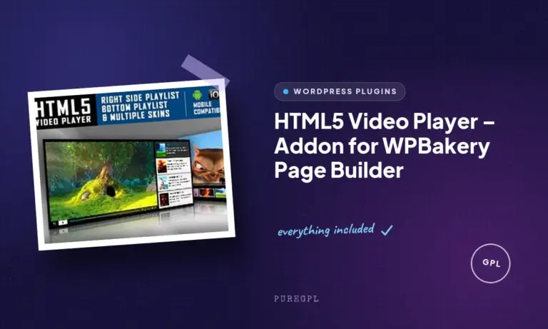 html5 video player addon for wpbakery page builder