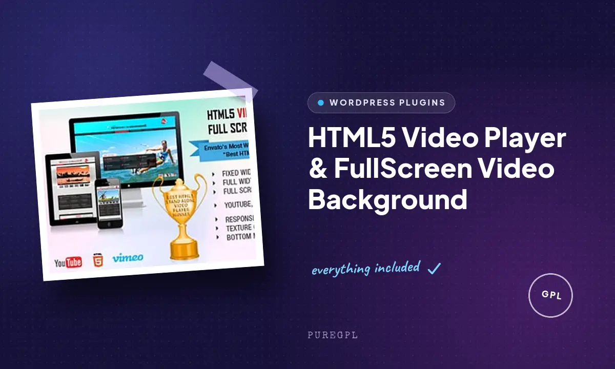 HTML5 Video Player & FullScreen Video Background