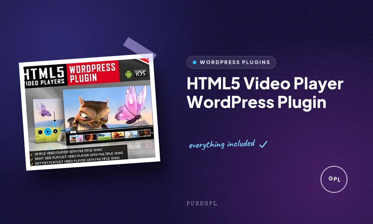 HTML5 Video Player WordPress Plugin