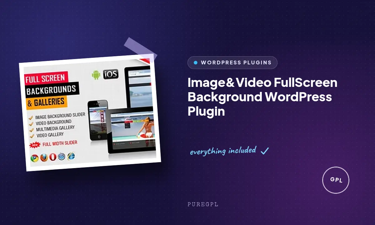 Image&Video FullScreen Background WordPress Plugin