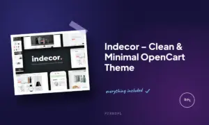 indecor clean minimal opencart theme