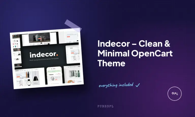 indecor clean minimal opencart theme