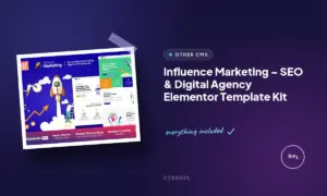 influence marketing seo digital agency elementor template kit