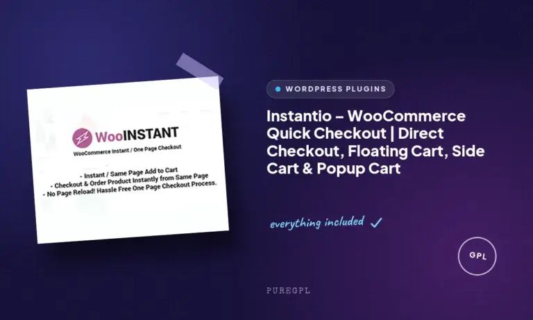 instantio woocommerce quick checkout direct checkout floating cart side cart popup cart
