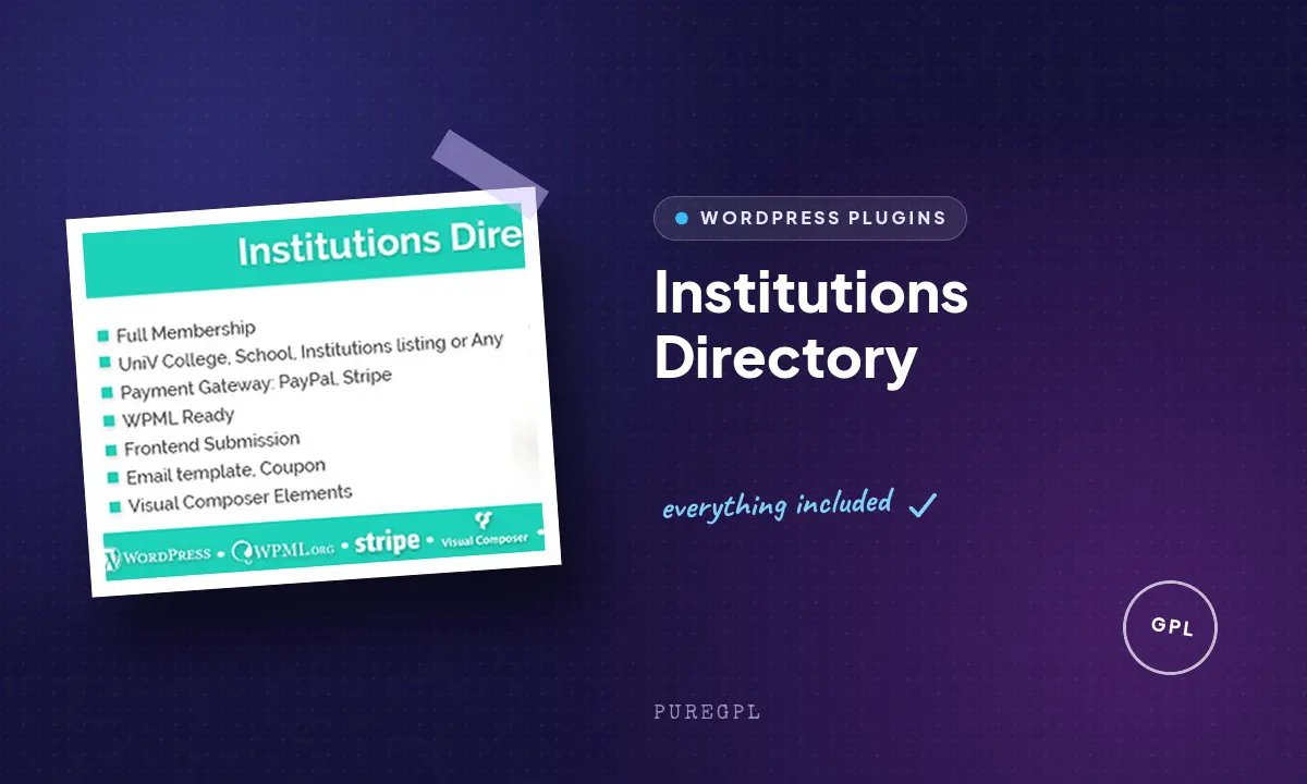 Codecanyon | Institutions Directory