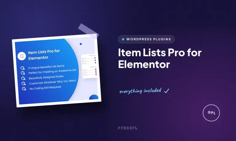 item lists pro for elementor