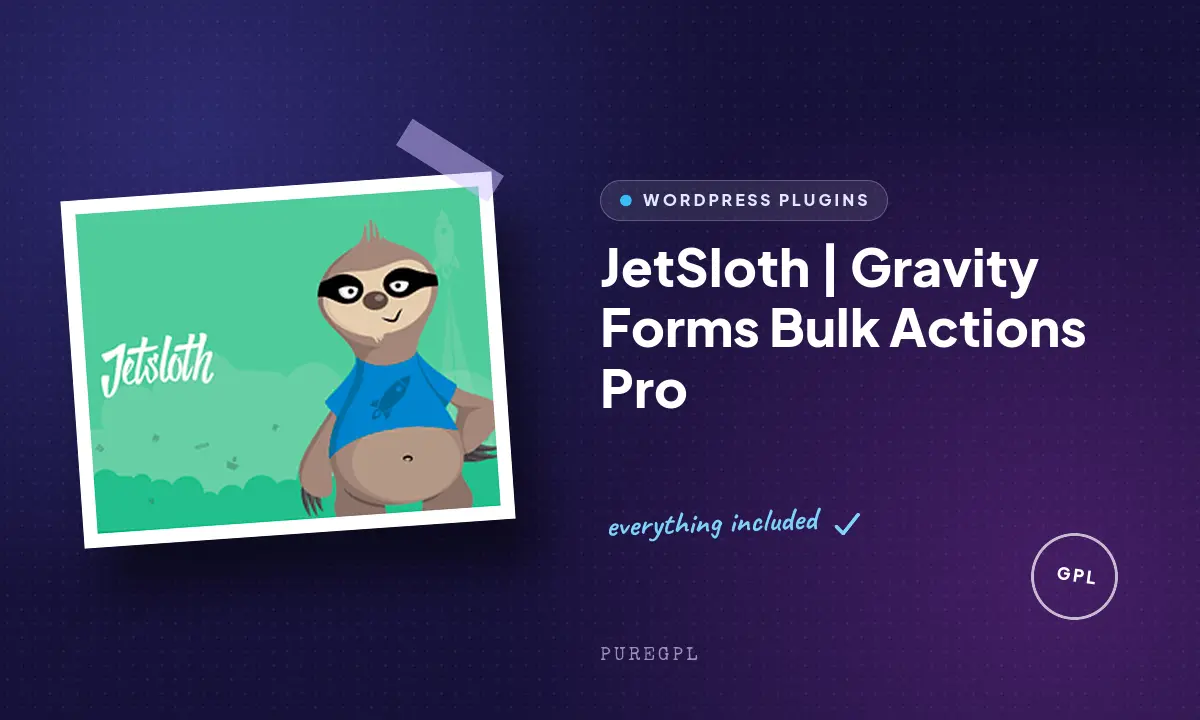 Jetsloth – Gravity Forms Bulk Actions Pro
