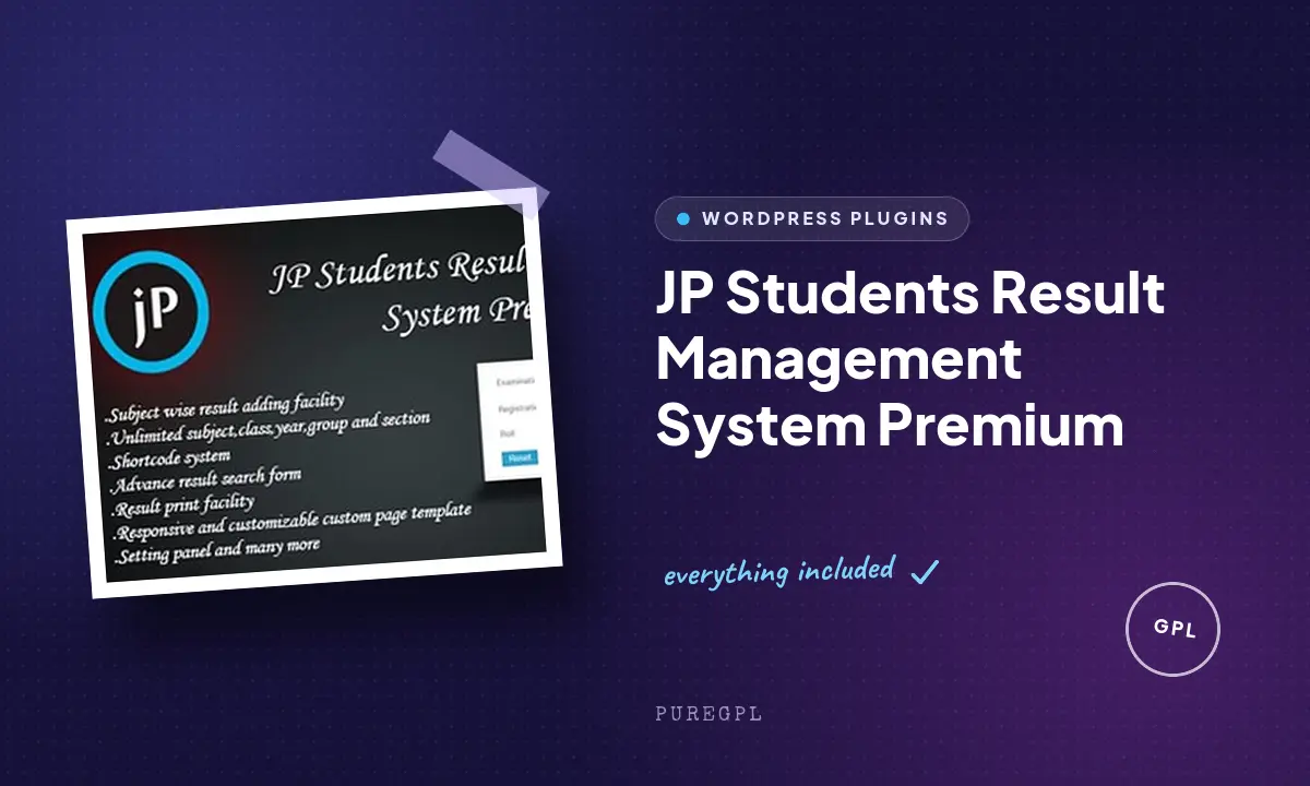 JP Students Result Management System Premium