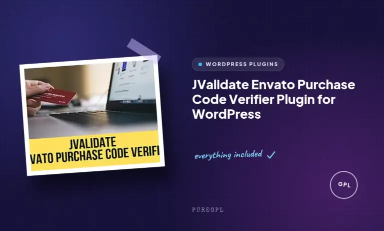 jvalidate envato purchase code verifier plugin for wordpress