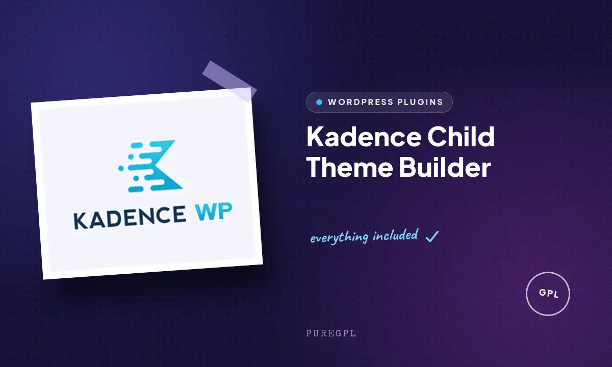Kadence wp | Child Theme Builder