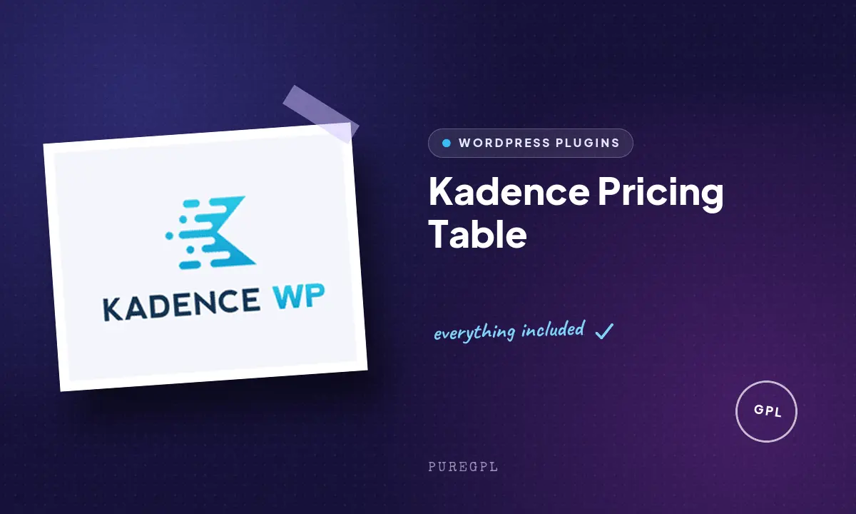 Kadence wp | Pricing Table