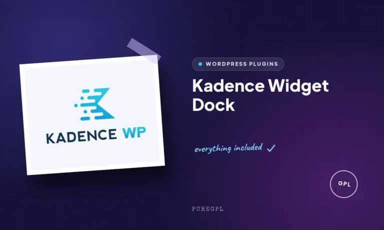 kadence widget dock