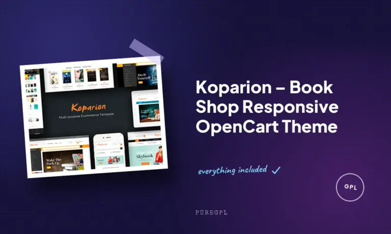 koparion book shop responsive opencart theme