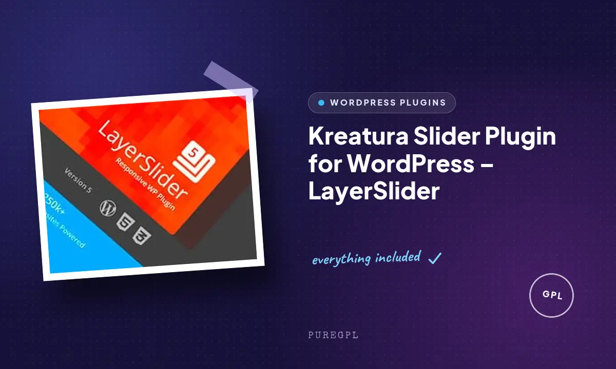 Kreatura Slider Plugin for WordPress – LayerSlider