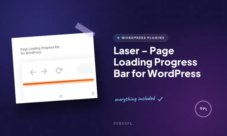 laser page loading progress bar for wordpress
