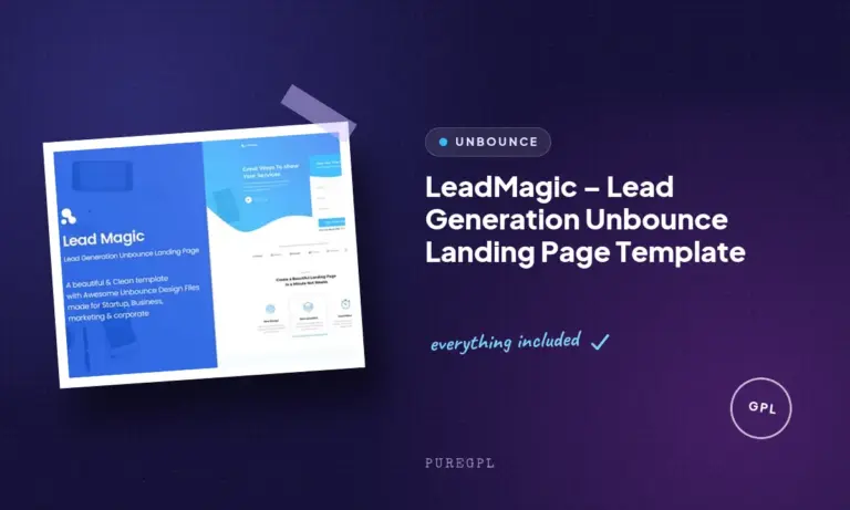 leadmagic lead generation unbounce landing page template