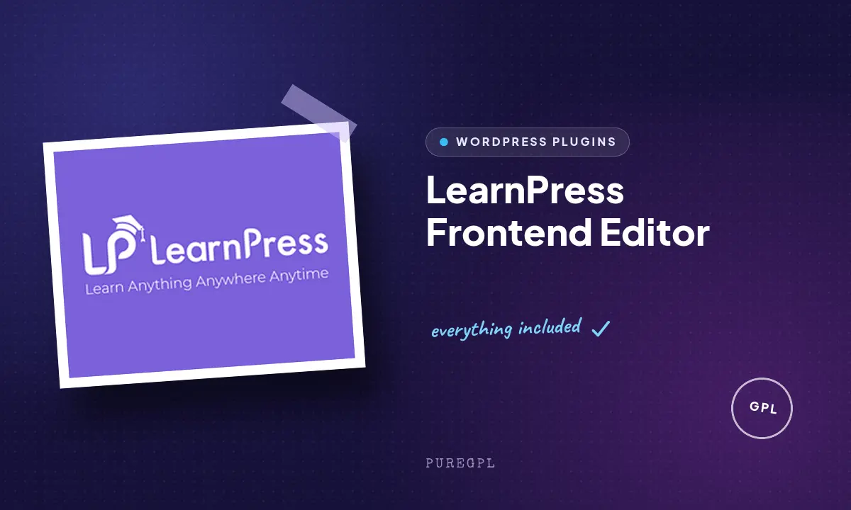 Learnpress | Frontend Editor