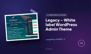 legacy white label wordpress admin theme