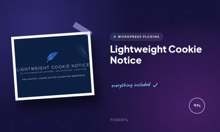 lightweight cookie notice