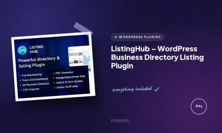 listinghub wordpress business directory listing plugin