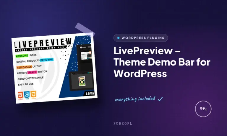 livepreview theme demo bar for wordpress