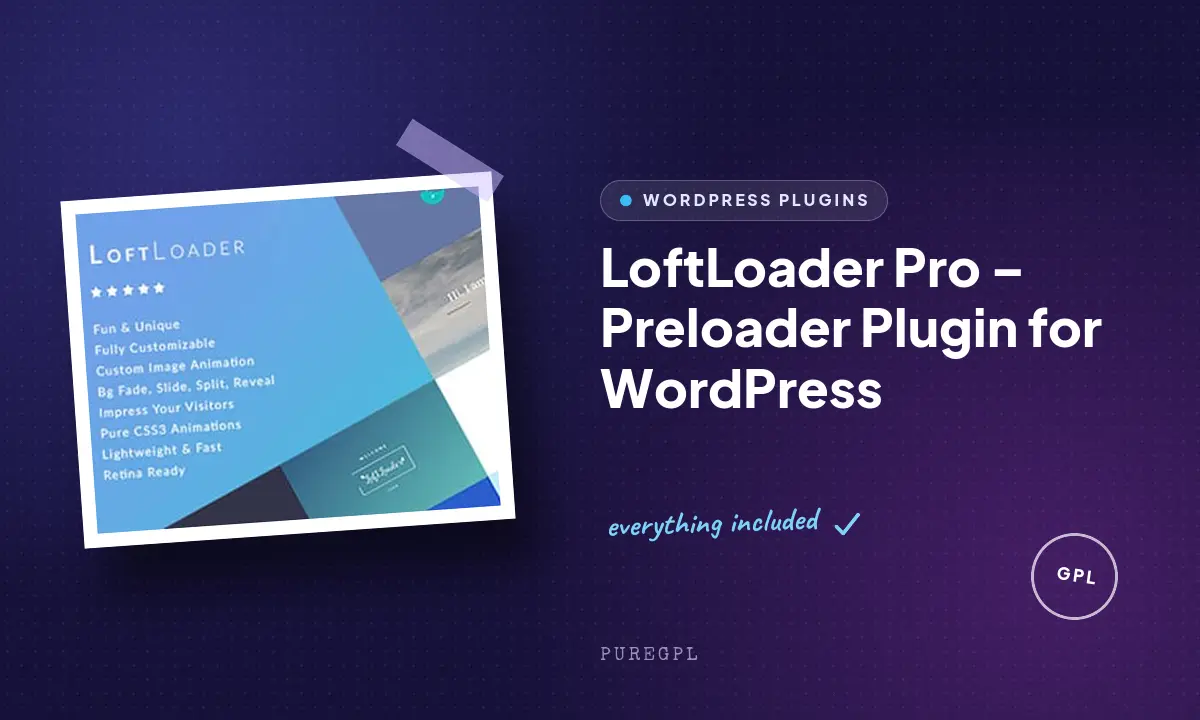 LoftLoader Pro – Preloader Plugin for WordPress
