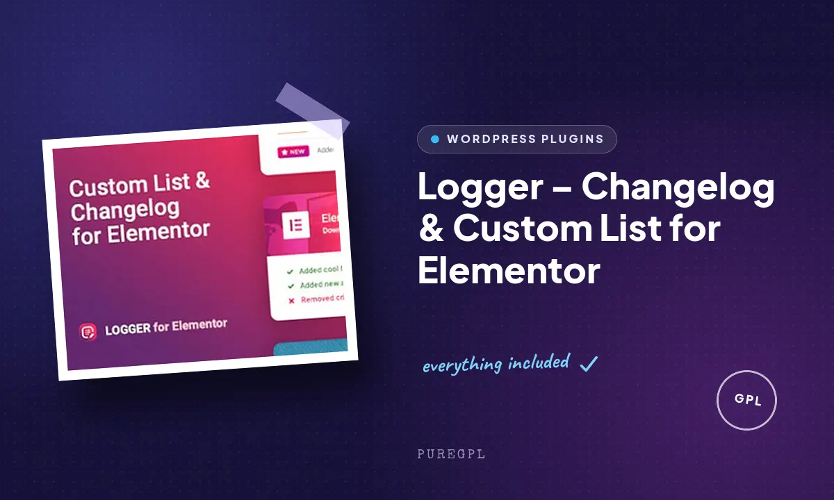 Logger – Changelog & Custom List for Elementor
