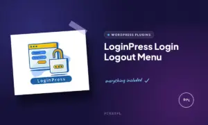 loginpress login logout menu